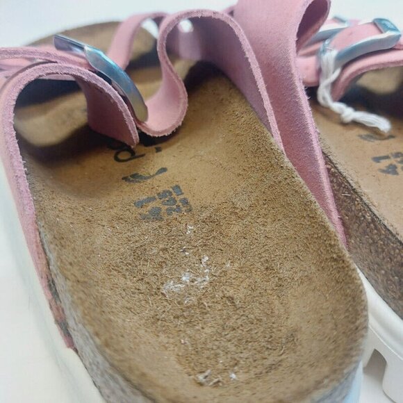 Papillio By Birkenstock Arizona Chunky Suede Sandals Womens 10 Candy Pink Narrow - Picture 8 of 10